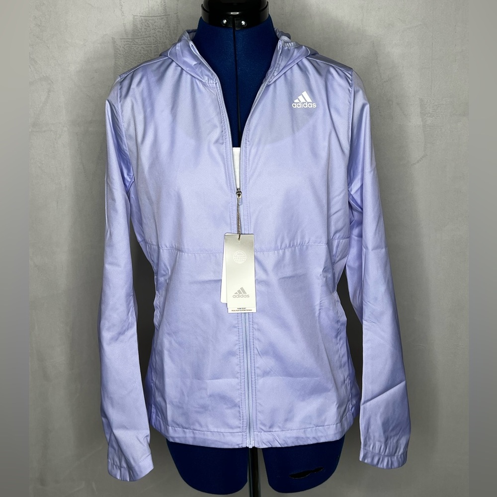Adidas Own the Run Hooded Running Jacket violet tone H31032